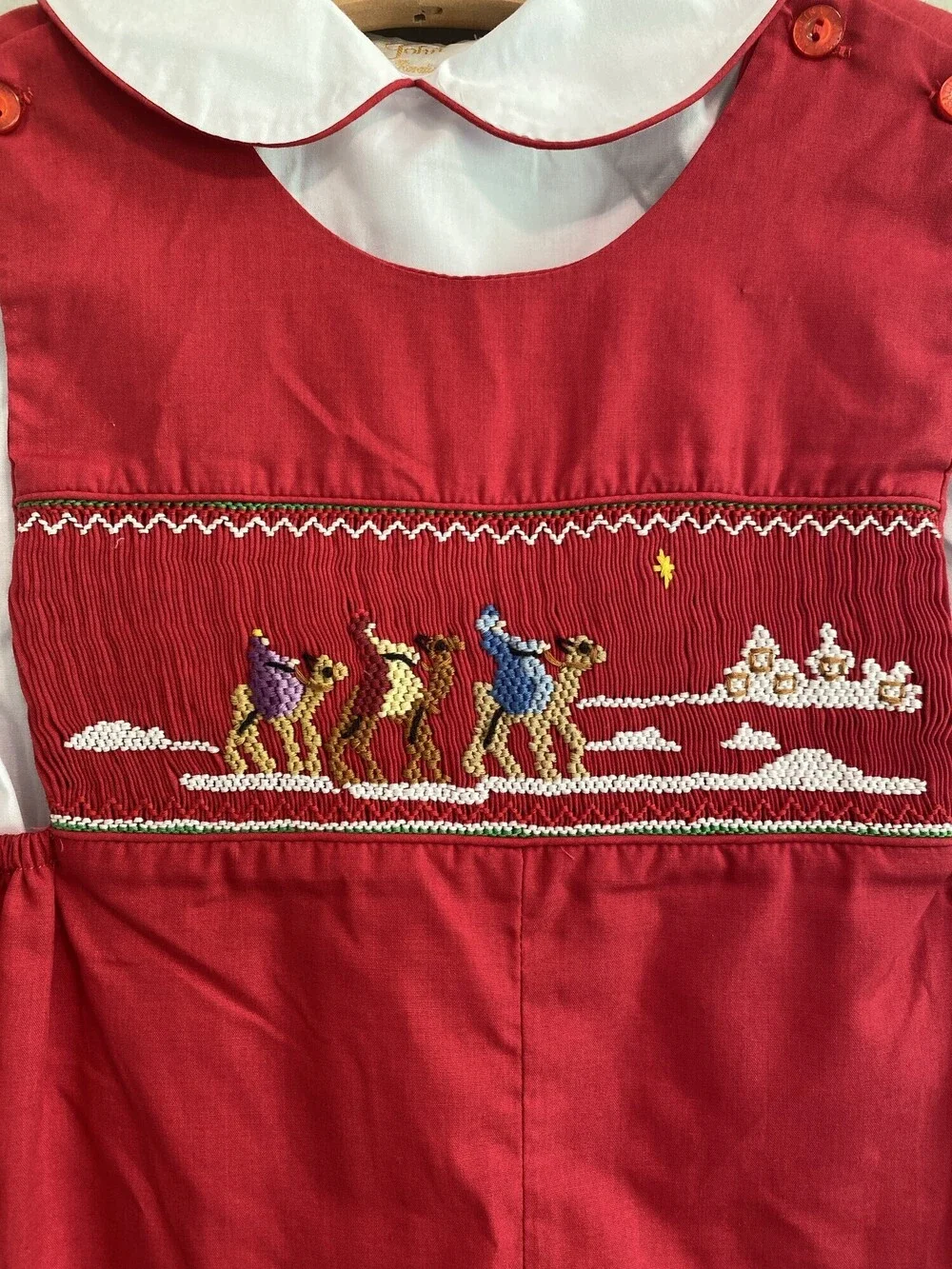 Rare Vintage Sir John by Rosalina Three Wise Men Smocked Shortall Set 4T